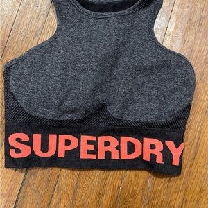 Superdry Gray & Orange Logo Seamless Sports Bra, doesn’t have tags